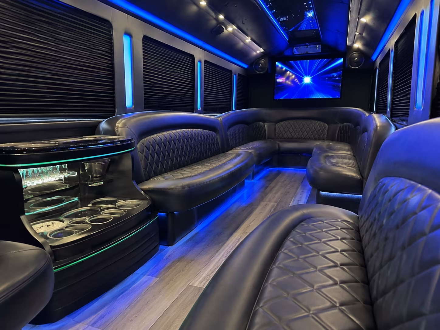 28 Passenger Party Bus Inside