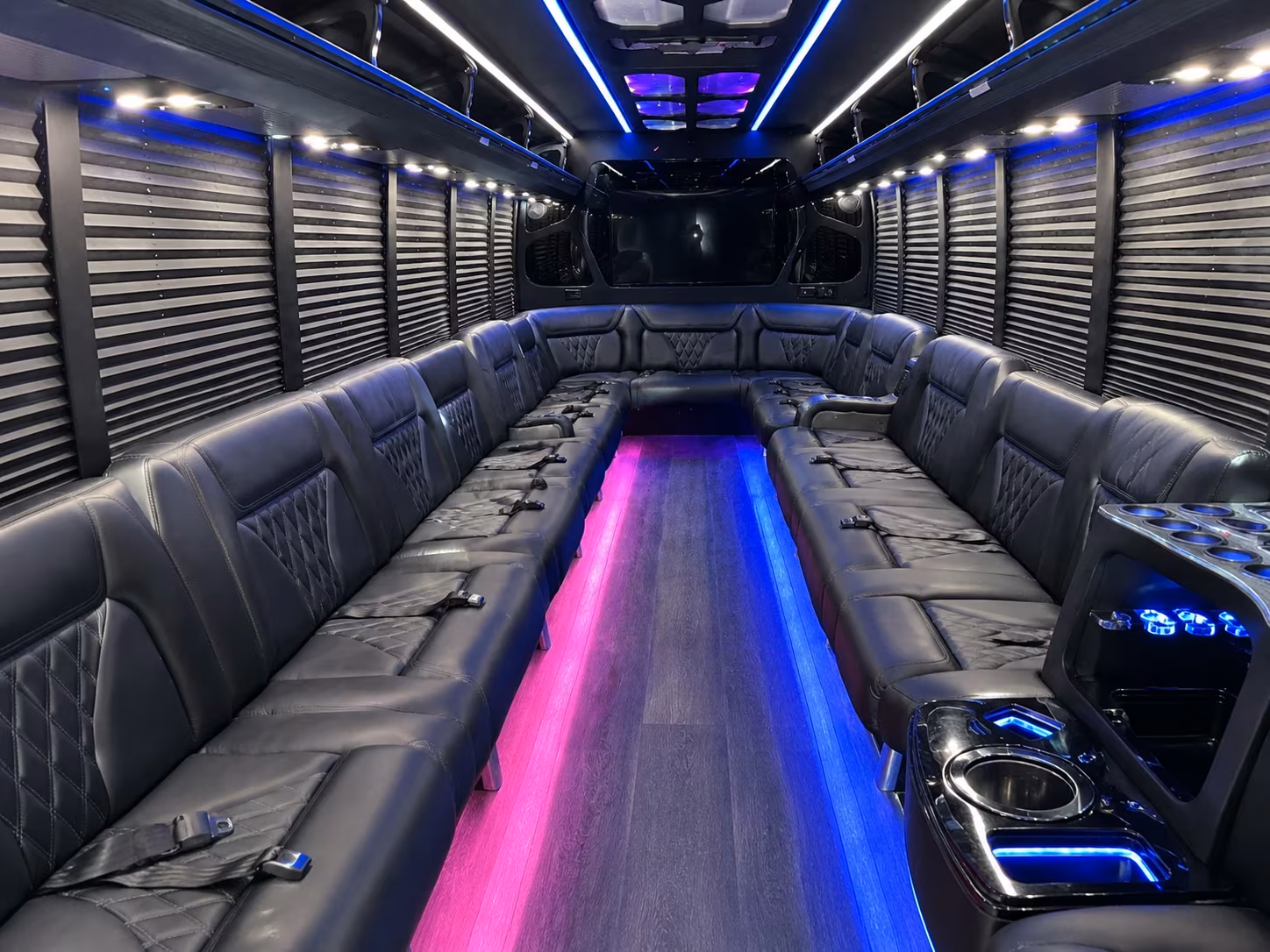 28 Passenger Party Bus Interior