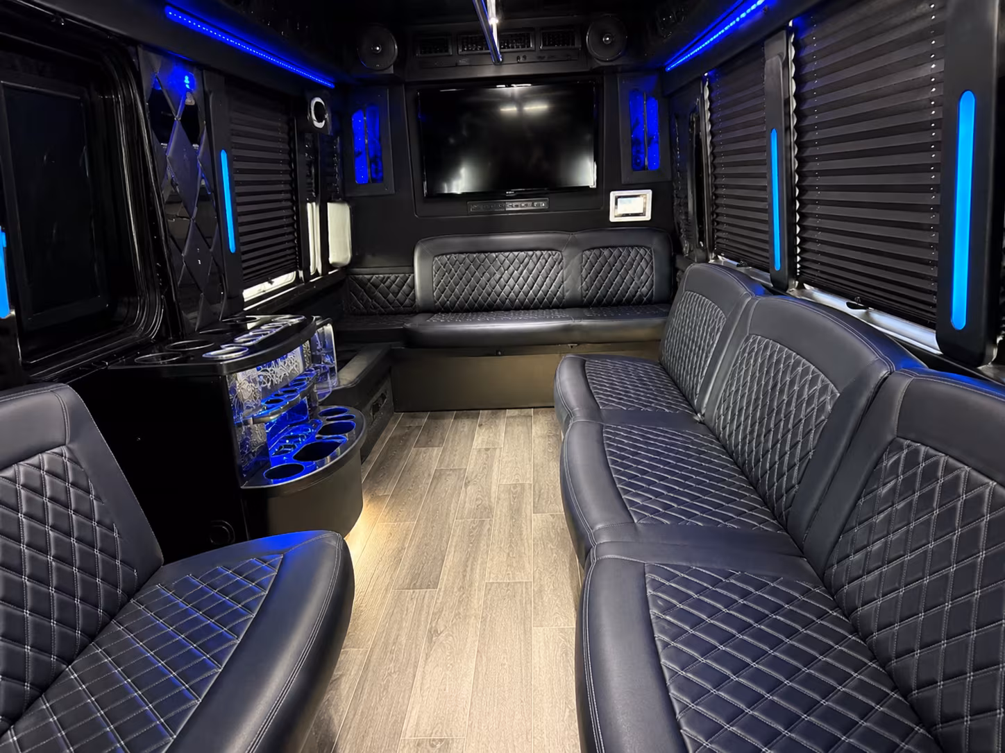 Olathe Bachelor & Bachelorette Transportation party bus exterior