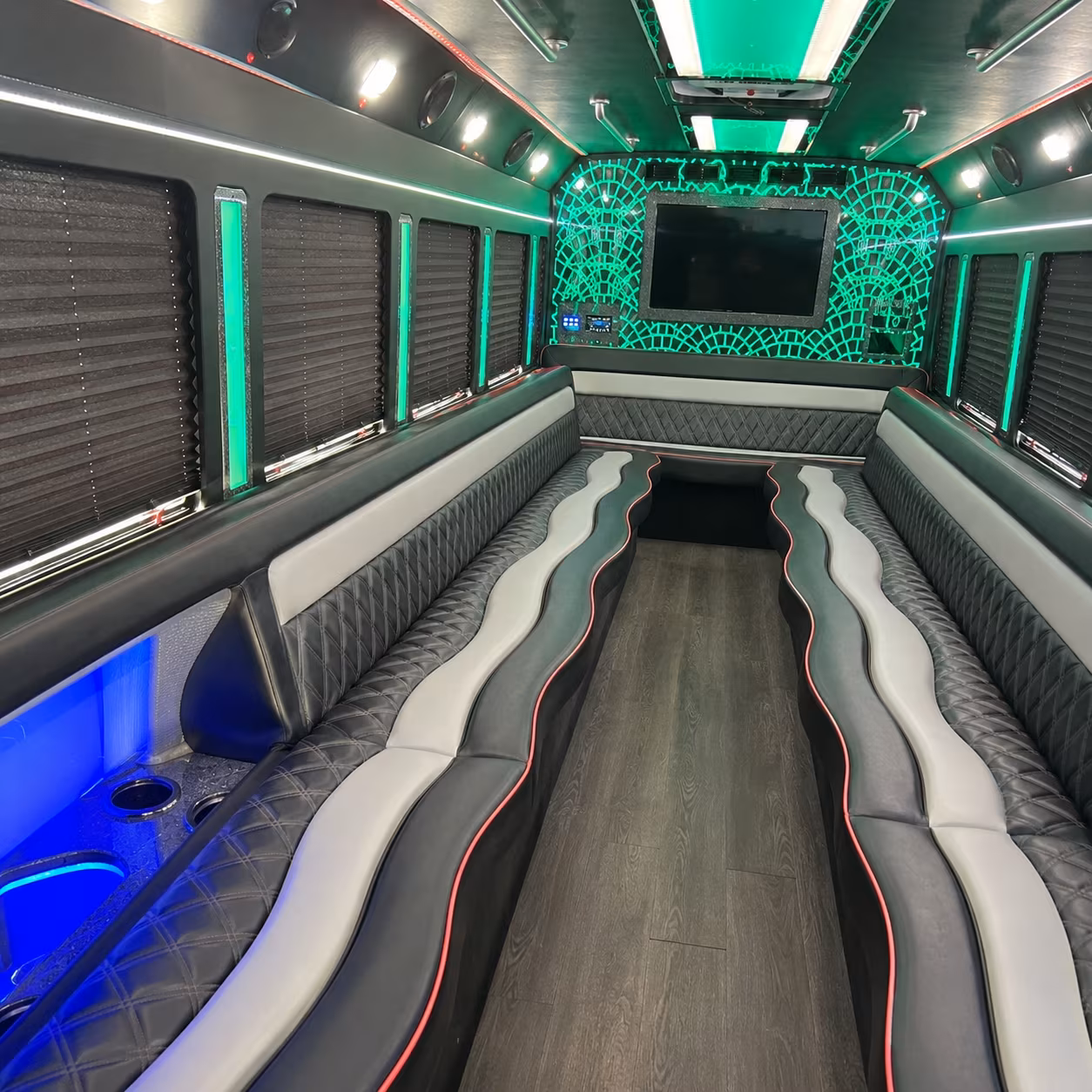 Olathe Birthday, Sweet 16, & Quinceañera Transportation party bus exterior