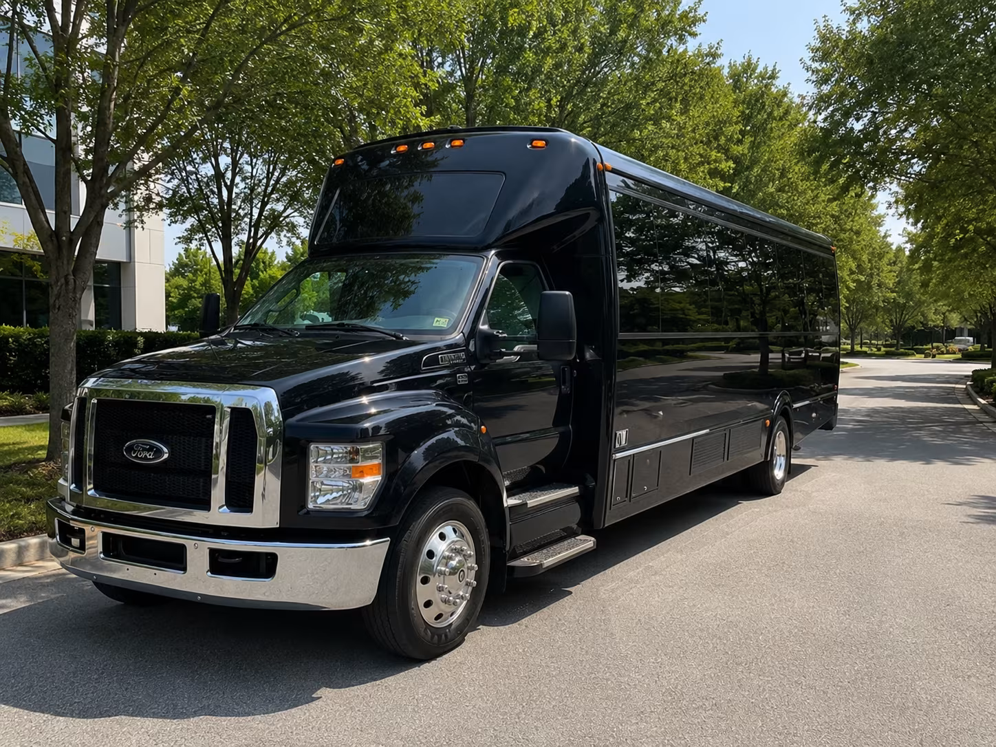 Olathe Private Event Transportation party bus exterior