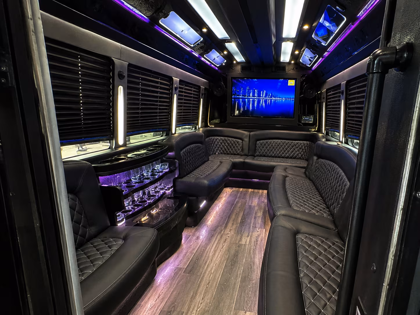 Olathe Prom & Homecoming Transportation party bus exterior