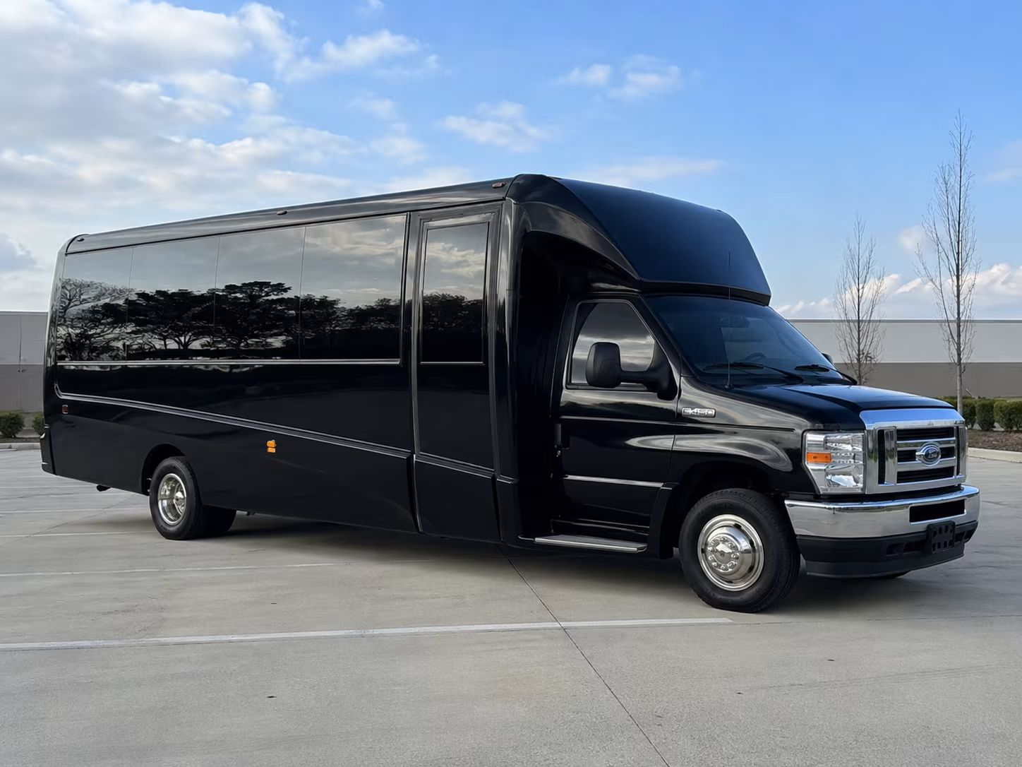 Olathe School Event Transportation party bus exterior