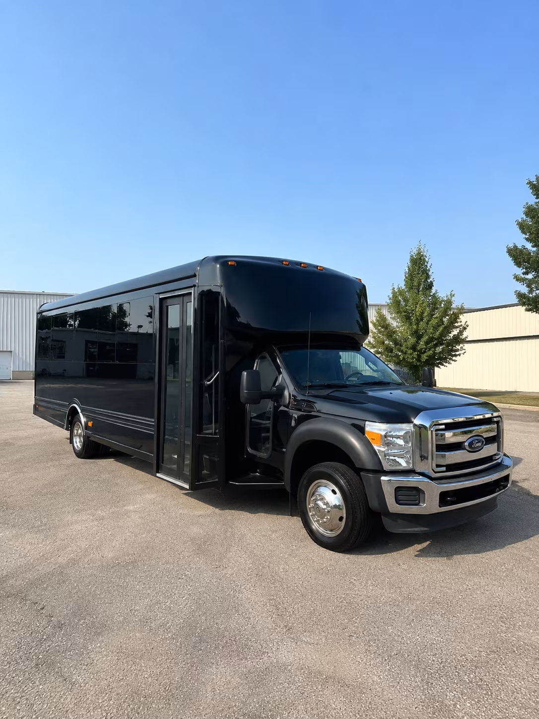 Olathe Sporting Event Transportation party bus exterior