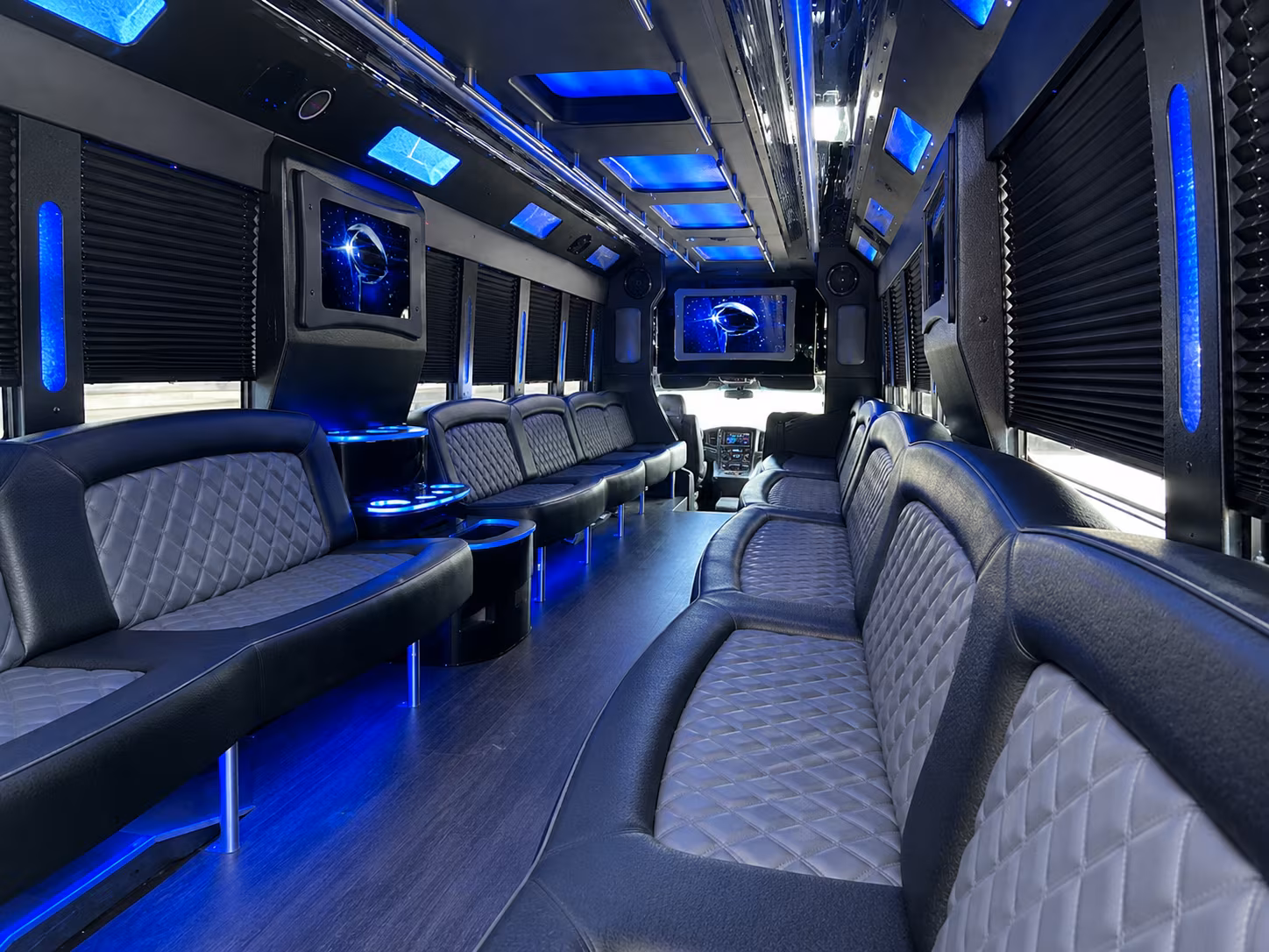 Olathe Sporting Event Transportation party bus exterior