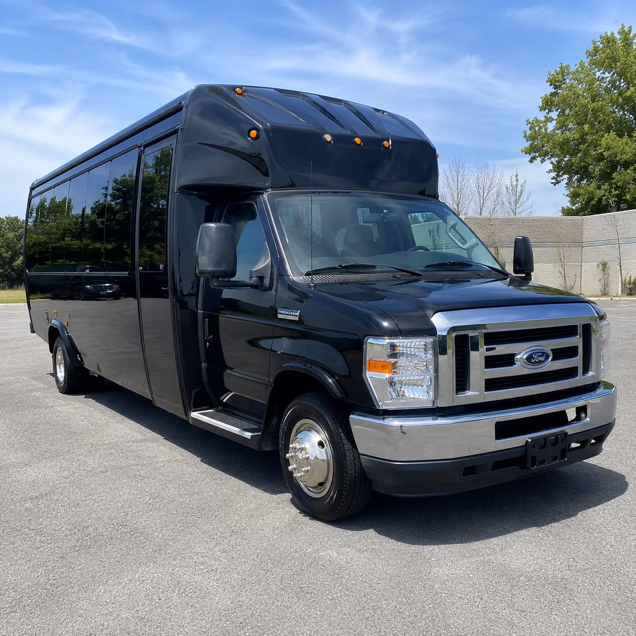 Olathe Sporting Event Transportation party bus exterior