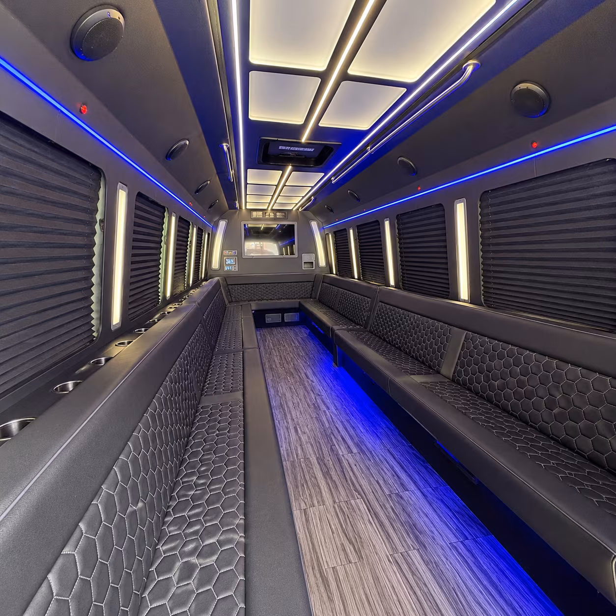 Olathe Wedding Transportation party bus exterior
