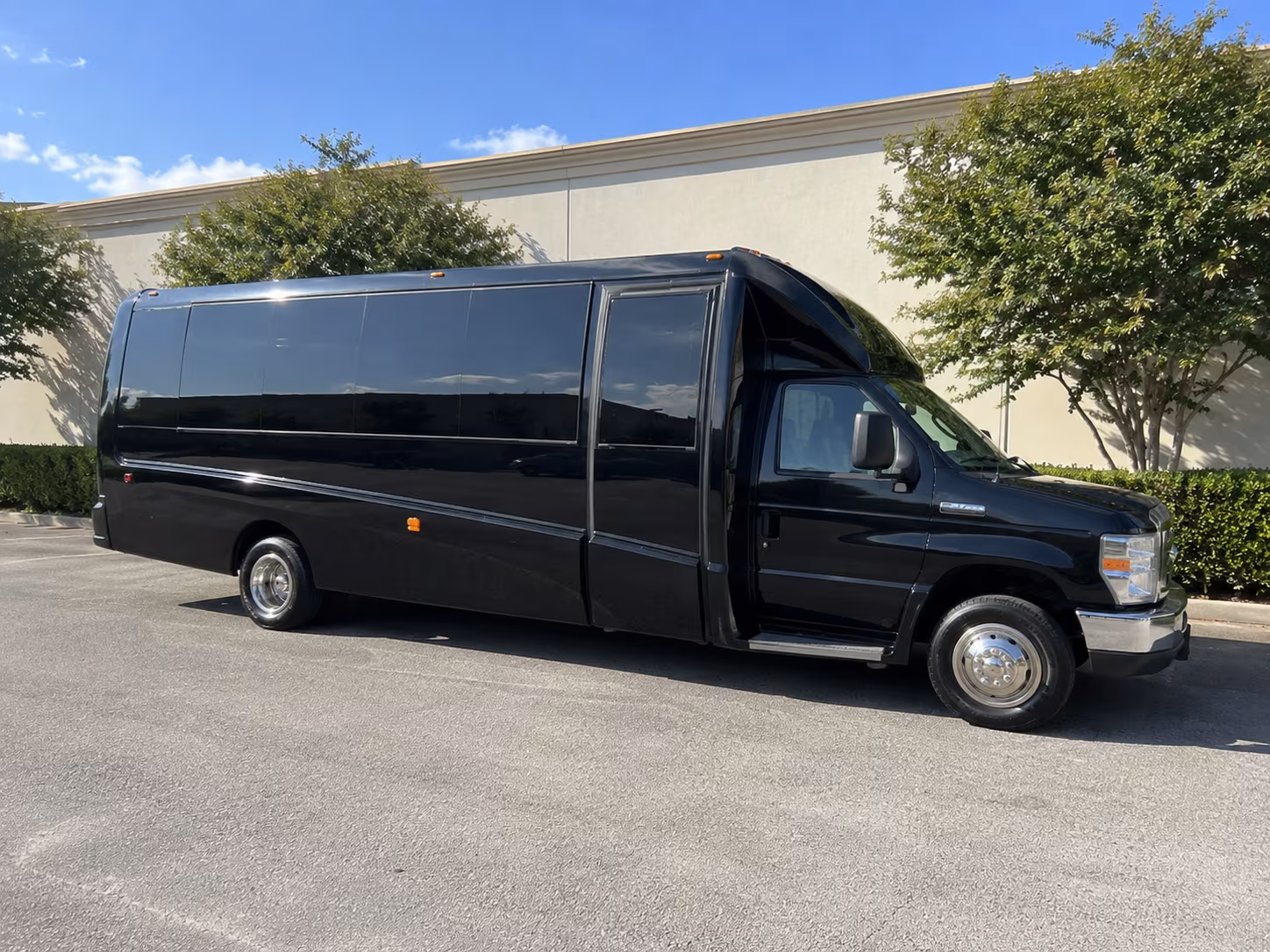 Olathe Wedding Transportation party bus exterior