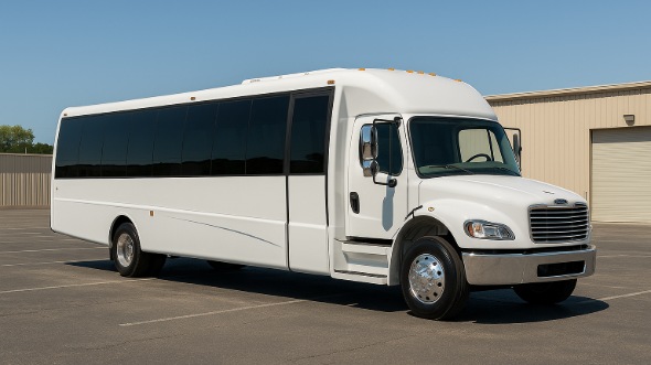 Exterior of Charter Bus Company Independence's 25 Passenger Party Bus in Independence