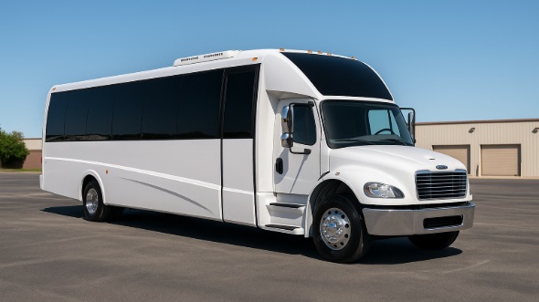 Exterior of Charter Bus Company Overland Park's 25 Passenger Party Bus in Overland Park