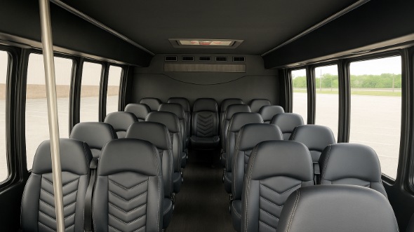 Interior of Charter Bus Company Olathe's 28 Passenger Minibus in Olathe