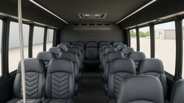 Interior of Charter Bus Company Olathe's 30 Passenger Minibus in Olathe