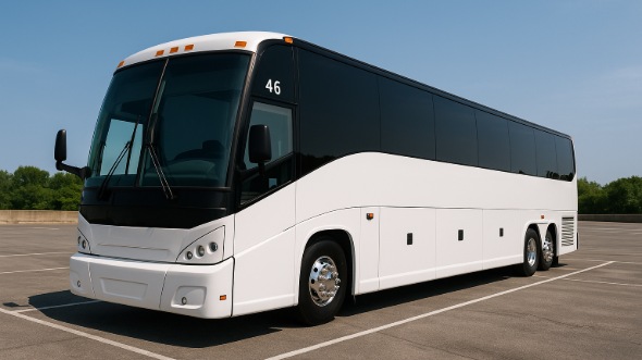 Exterior of Charter Bus Company Olathe's 40 Passenger Charter Bus in Olathe