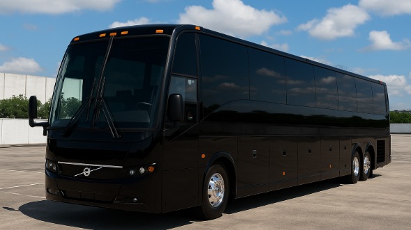 Exterior of Charter Bus Company Lenexa's 40 Passenger Party Bus in Lenexa