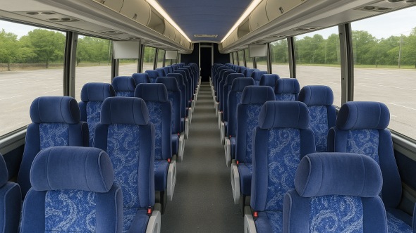 Interior of Charter Bus Company Olathe's 44 Passenger Charter Bus in Olathe