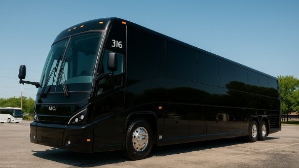 Exterior of Charter Bus Company Olathe's 45 Passenger Charter Bus in Olathe