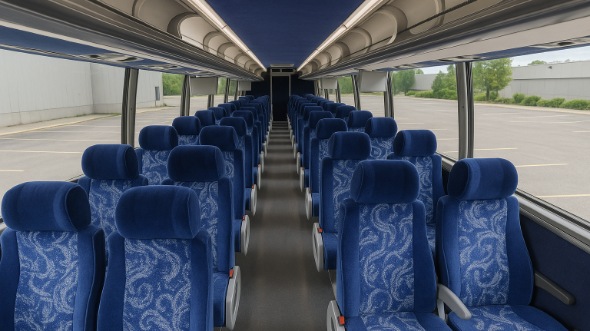 Interior of Charter Bus Company Olathe's 46 Passenger Charter Bus in Olathe