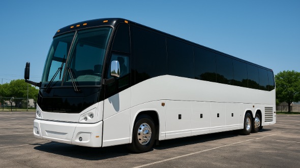 Exterior of Charter Bus Company Olathe's 47 Passenger Charter Bus in Olathe