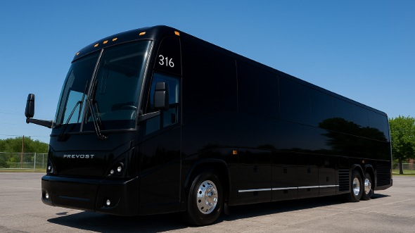 Exterior of Charter Bus Company Olathe's 54 Passenger Charter Bus in Olathe