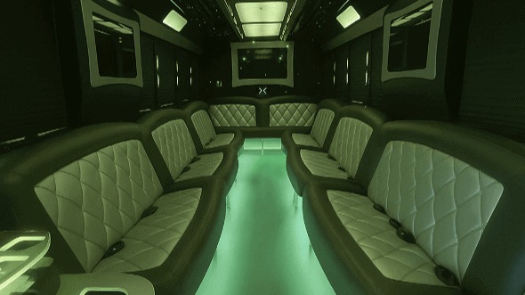 olathe 28 passenger party bus interior